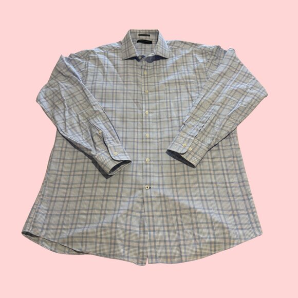 Tommy Hilfiger 100% Cotton Men's Dress Shirt, Light Blue, Size 16.5, 34/35, L - Picture 1 of 3